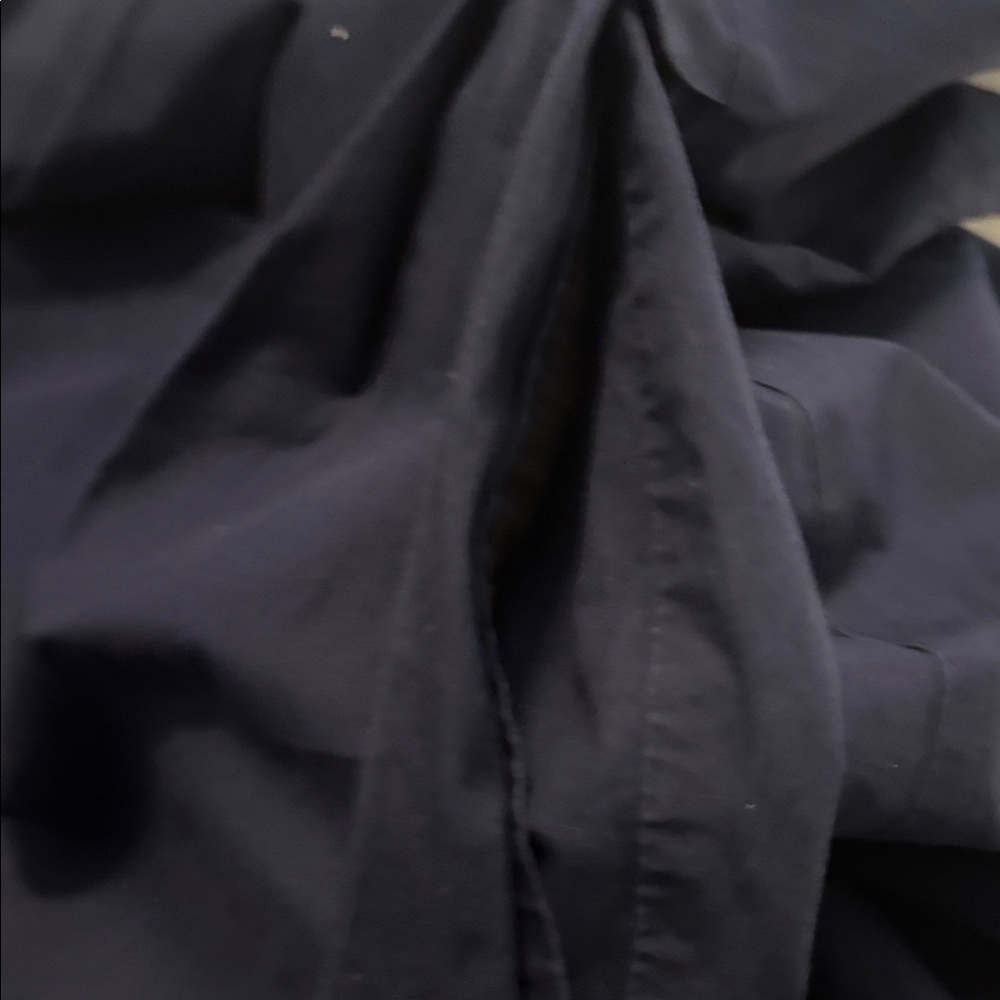 LL Bean Signature Navy Poplin Dress SZ 16 100% Cotton fit & flare lined midi - Picture 10 of 14